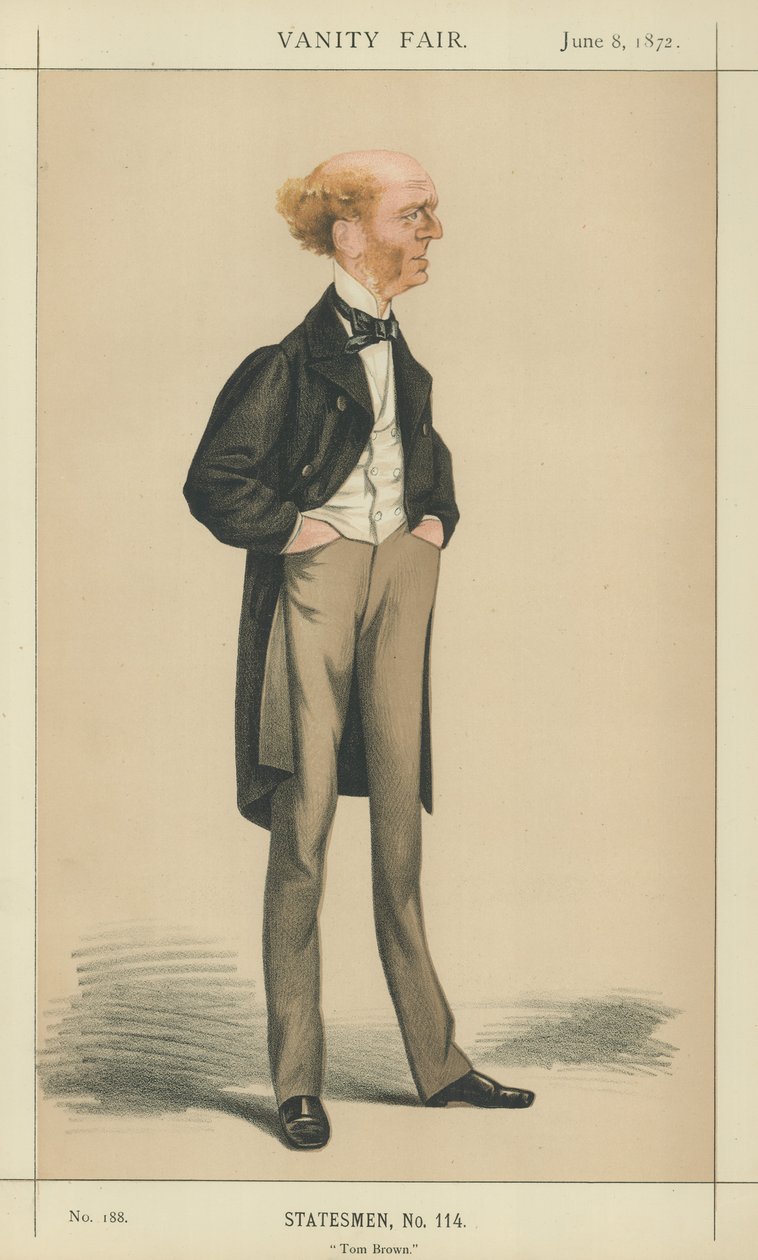 Mr Thomas Hughes (litografia a colori) da Adriano Cecioni