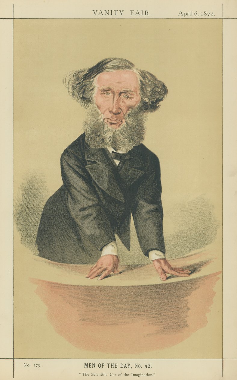 Professor John Tyndall (litografia a colori) da Adriano Cecioni