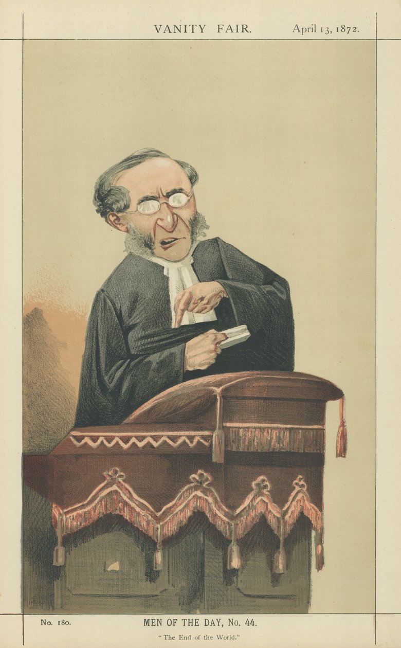 Reverendo John Cumming (litografia a colori) da Adriano Cecioni