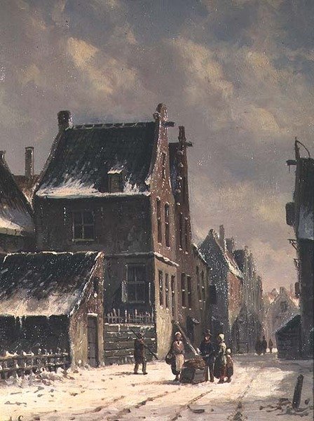 Una città olandese in inverno da Adrianus Eversen