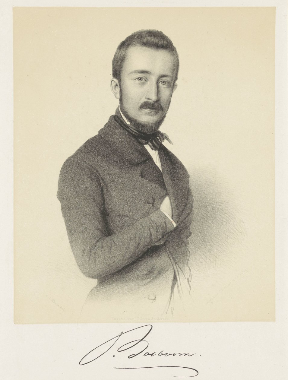 Ritratto di Johannes Bosboom da Adrianus Johannes Ehnle