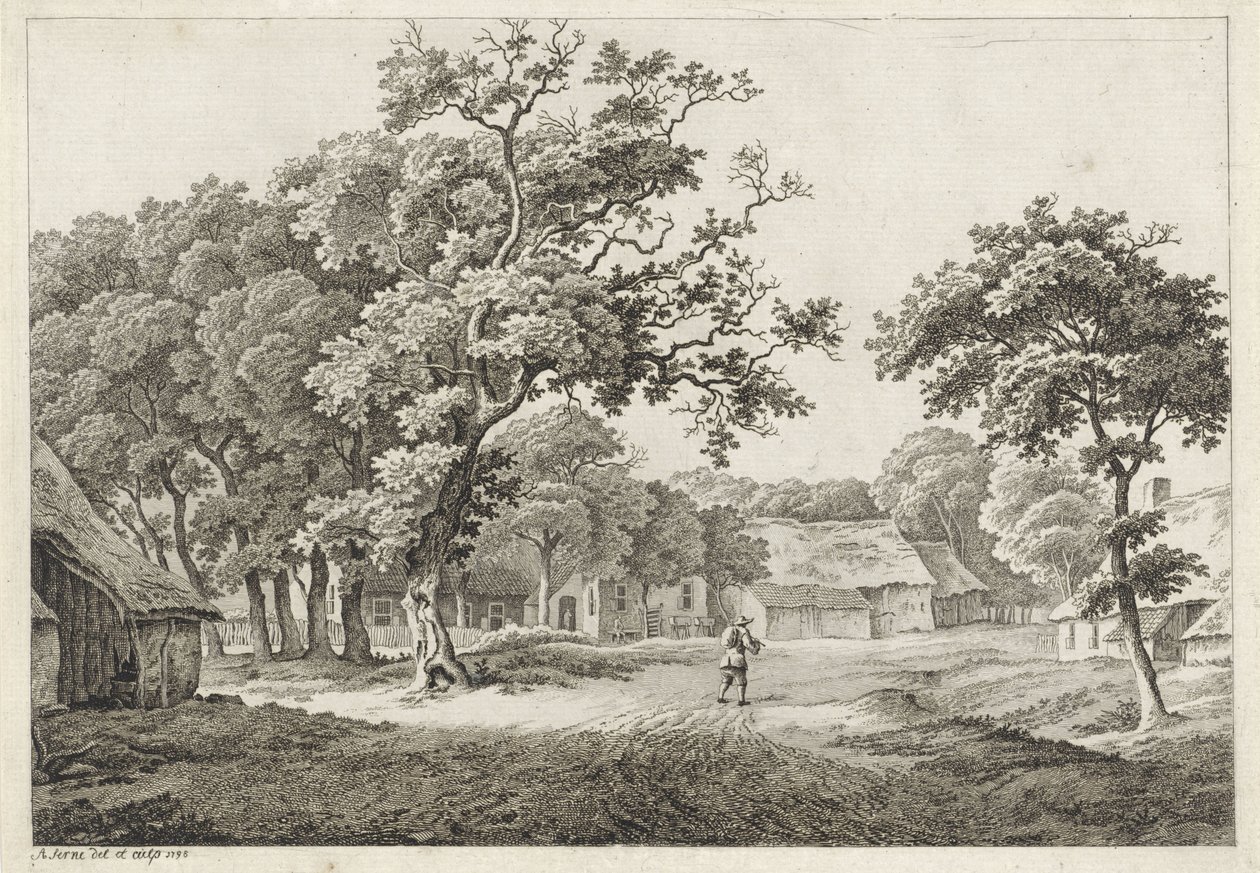 Veduta di un villaggio da Adrianus Serné