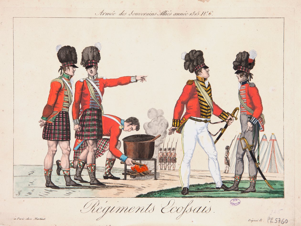 Reggimenti Scozzesi, Esercito dei Sovrani Alleati, 1815 da Adrien Pierre Francois Godefroy