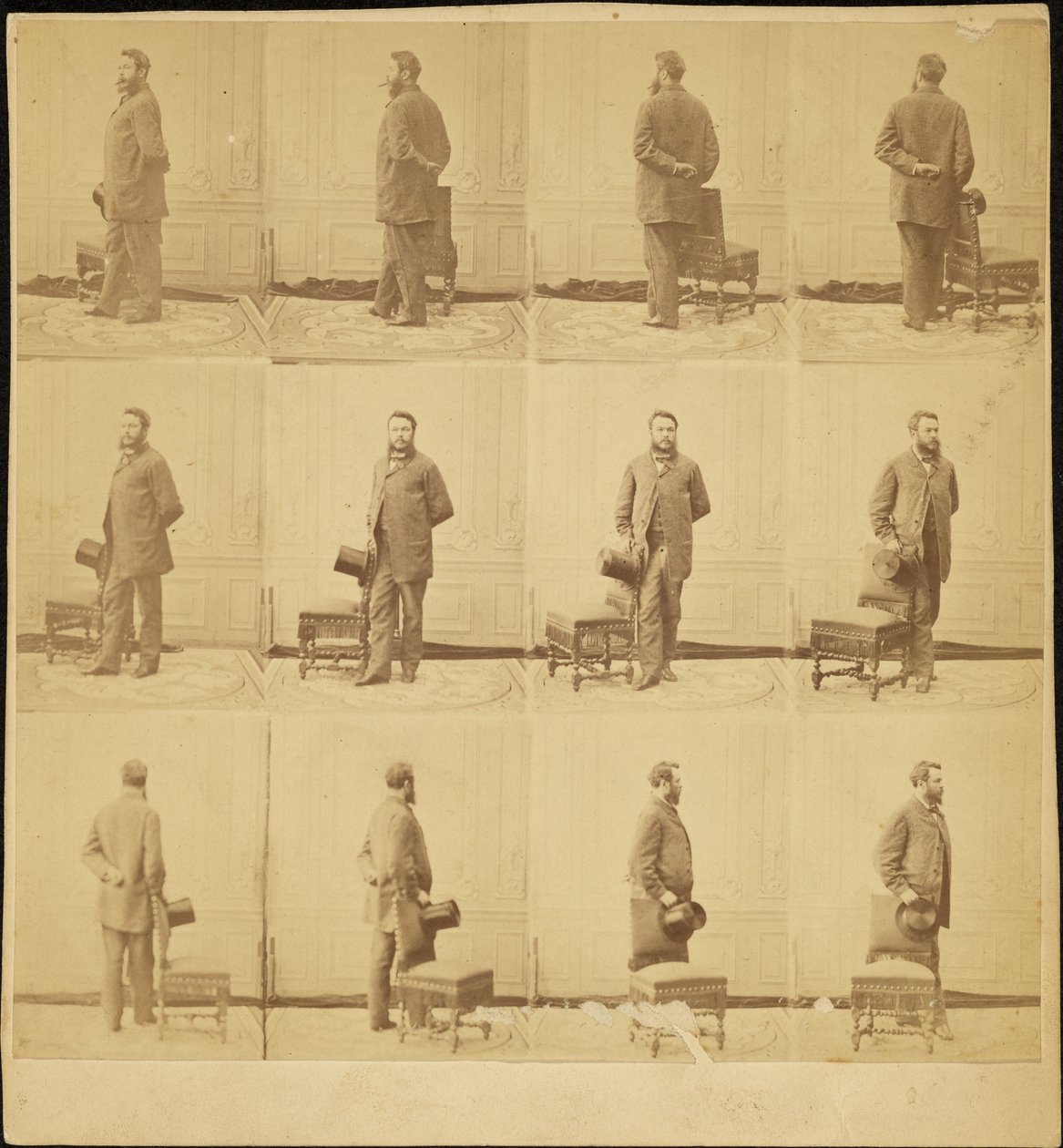 Adrien Tournachon (1825-1903), Autoritratto, immagini multiple da Adrien Tournachon