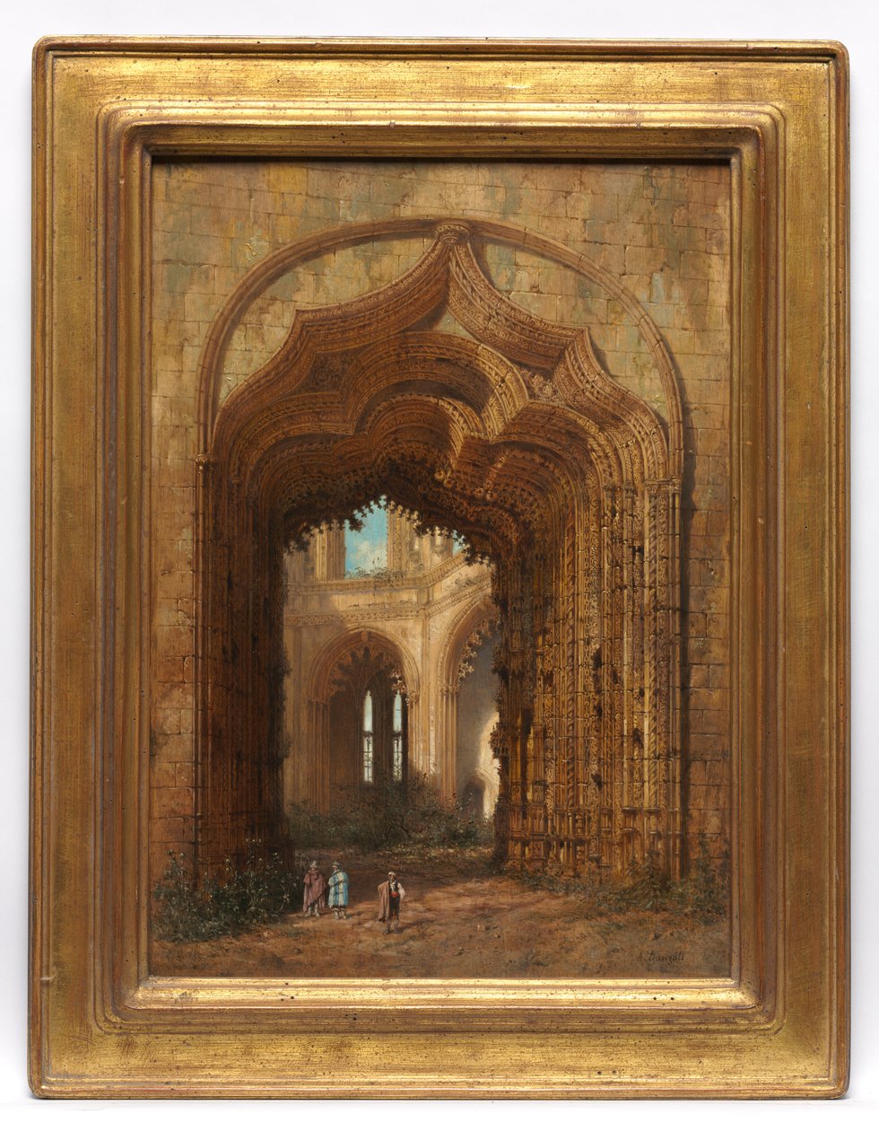 Chiesa in rovina da Adrien Dauzats