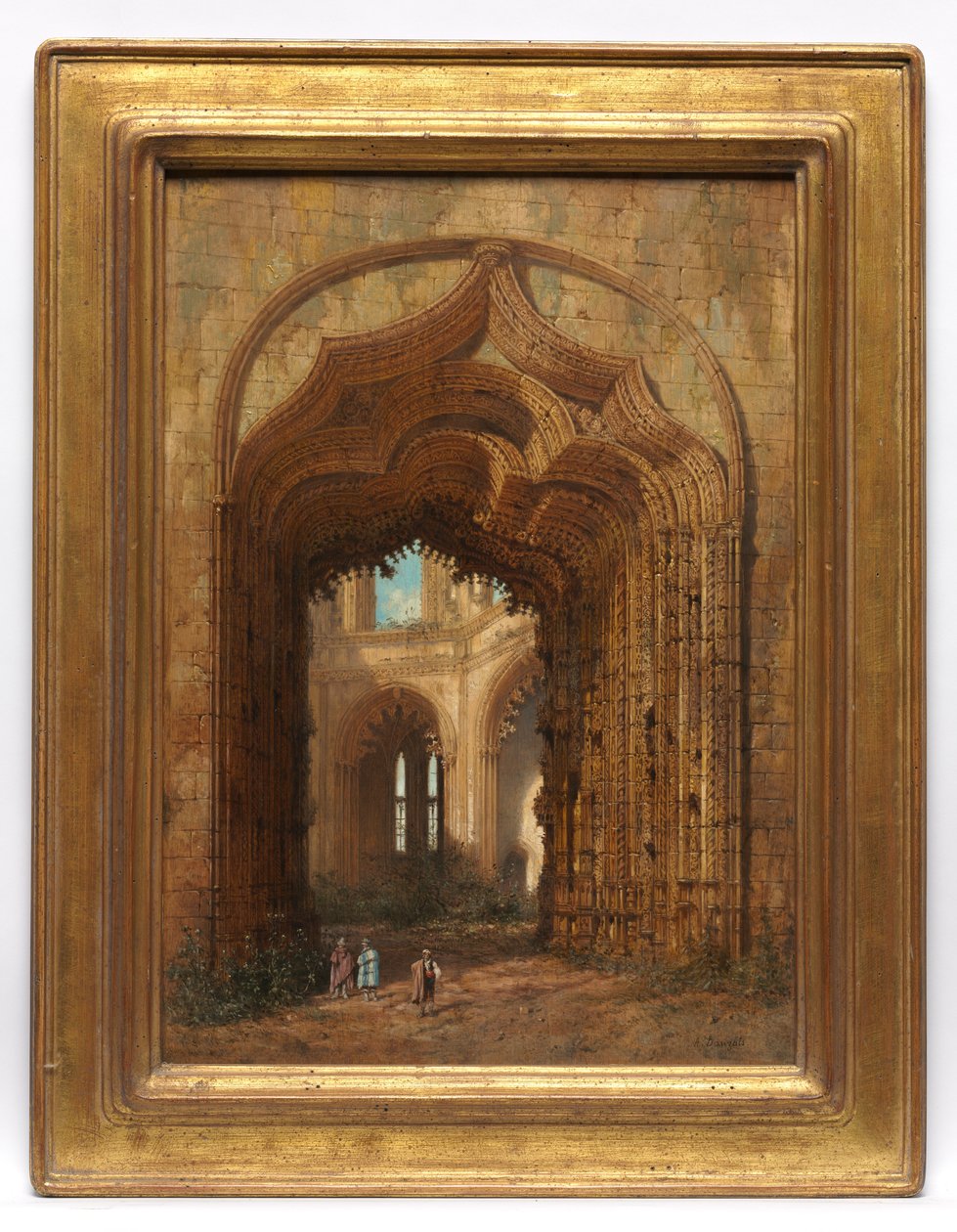 Chiesa in rovina, c.1840 da Adrien Dauzats