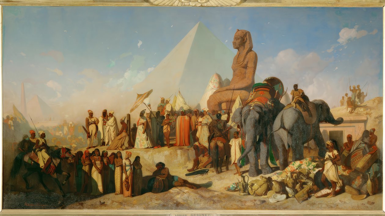 Cambise e Psammetico da Jean Adrien Guignet