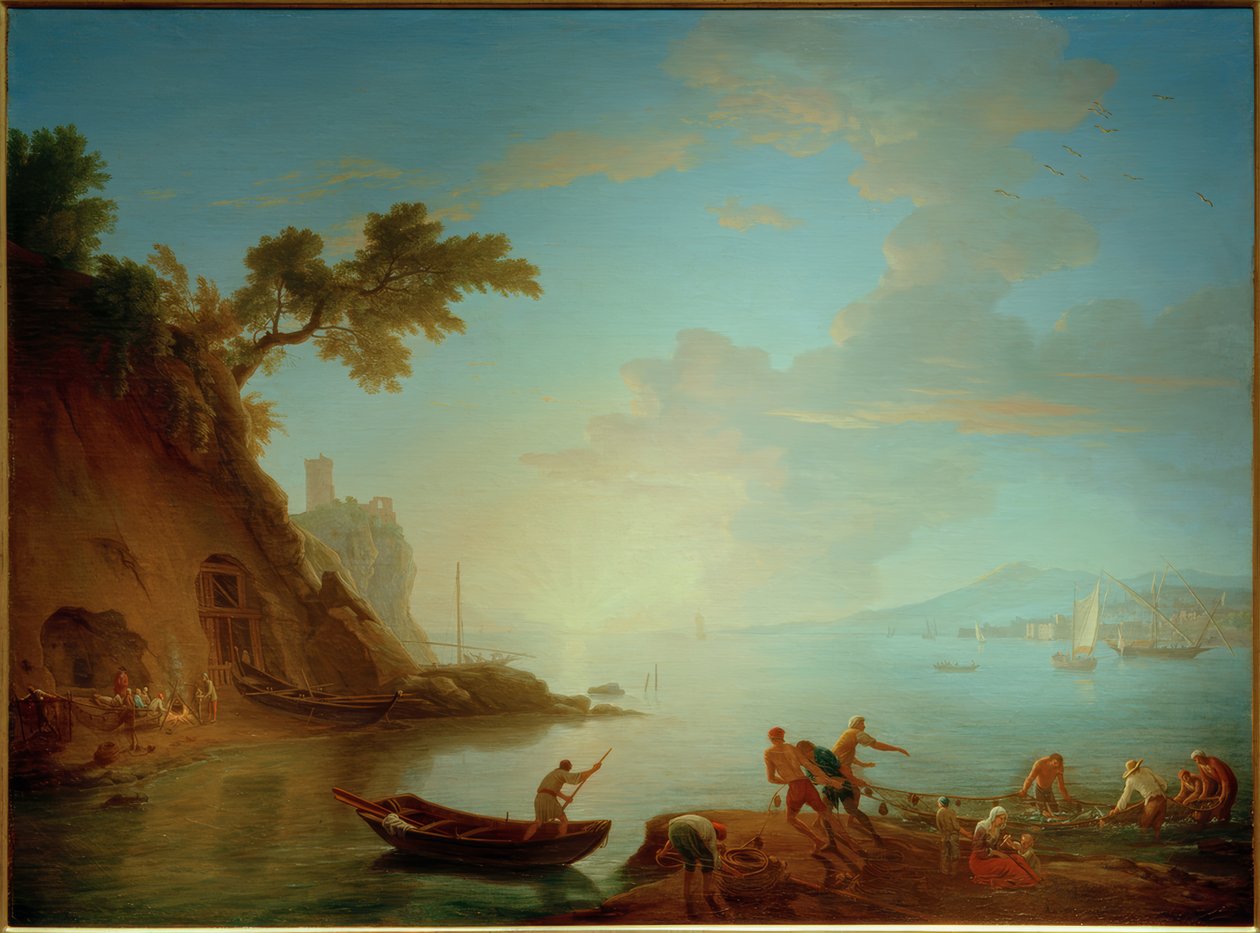 Costa napoletana alla luce del mattino da Adrien Manglard