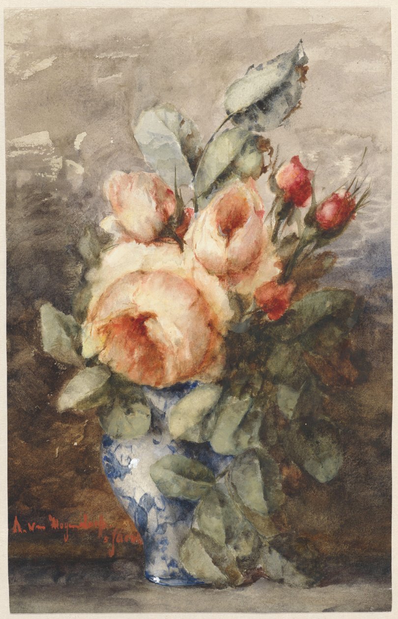 Bouquet di rose in un vaso da Adrienne Jacqueline s