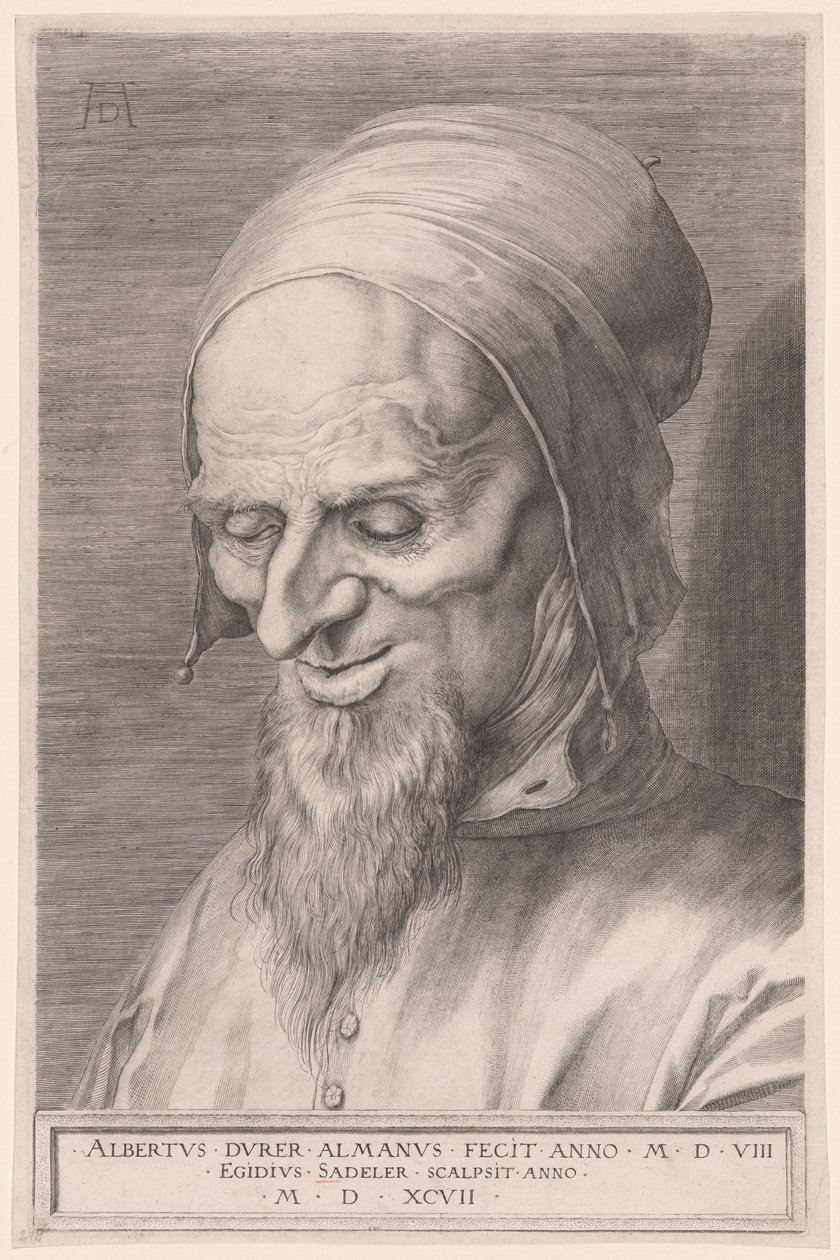 Testa di un apostolo da Aegidius Sadeler II