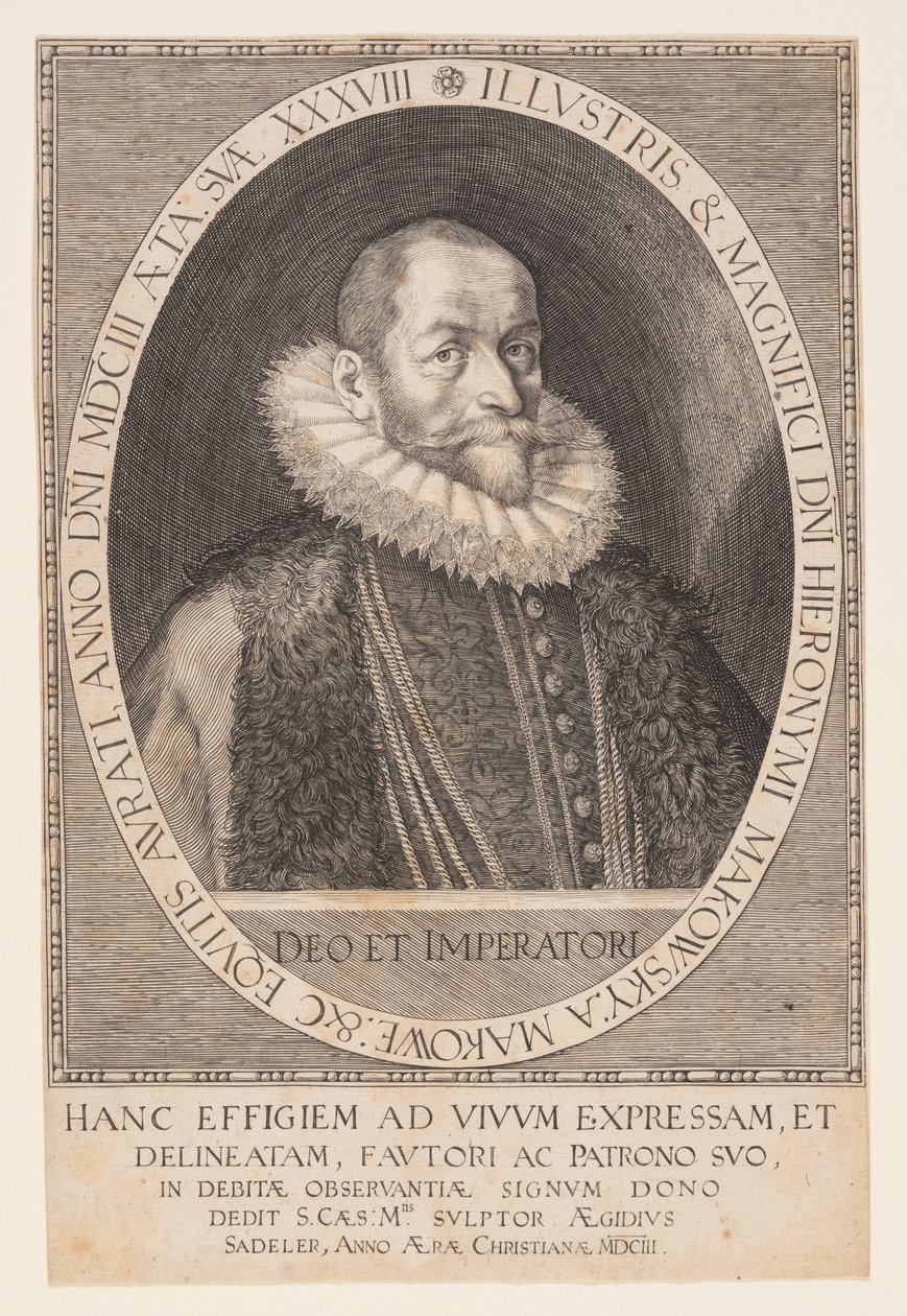Hieronymus Makofsky, Ciambellano da Aegidius Sadeler II