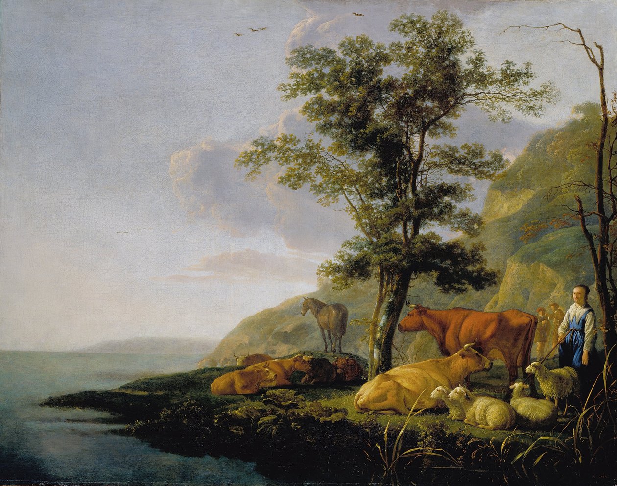 Bovini vicino a un fiume da Aelbert Cuyp