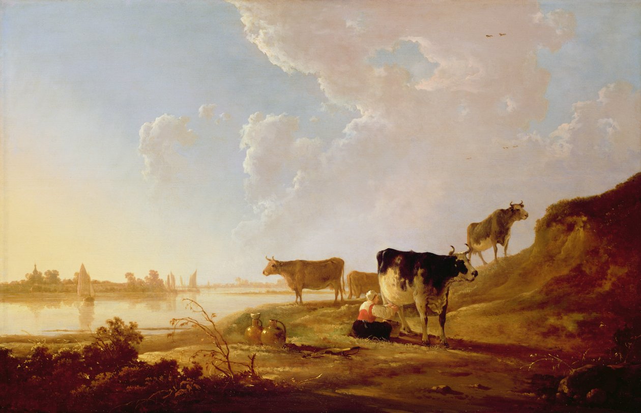 Mucche vicino a un fiume da Aelbert Cuyp