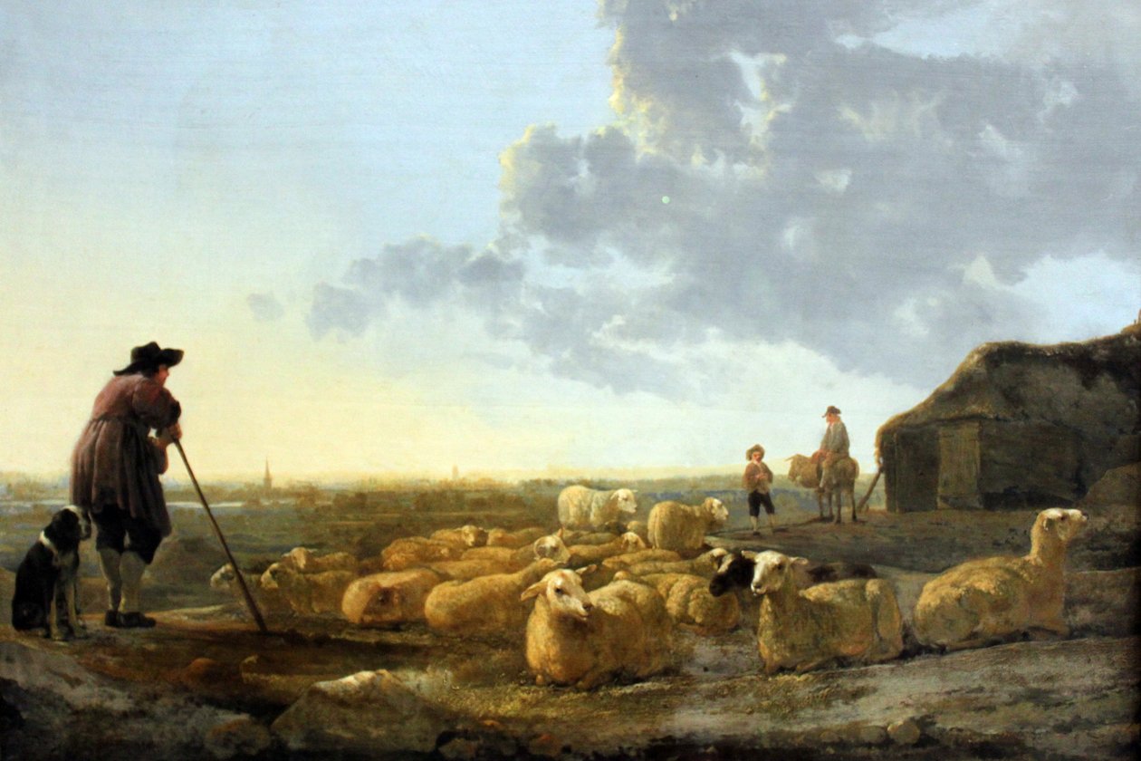 Gregge di pecore al pascolo da Aelbert Cuyp