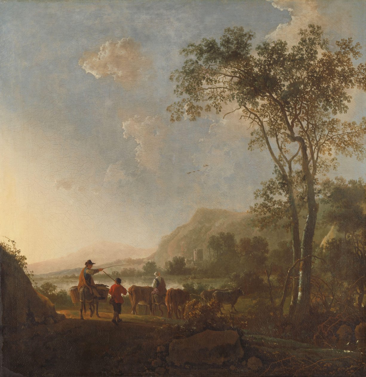 Paesaggio con pastori e bestiame da Aelbert Cuyp (follower of)