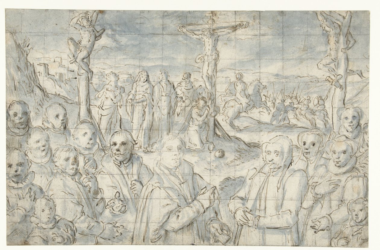 Crocifissione con un fondatore e la sua famiglia da Aert Pietersz.