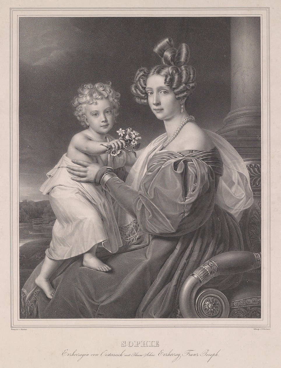 Arciduchessa Sofia con suo figlio l