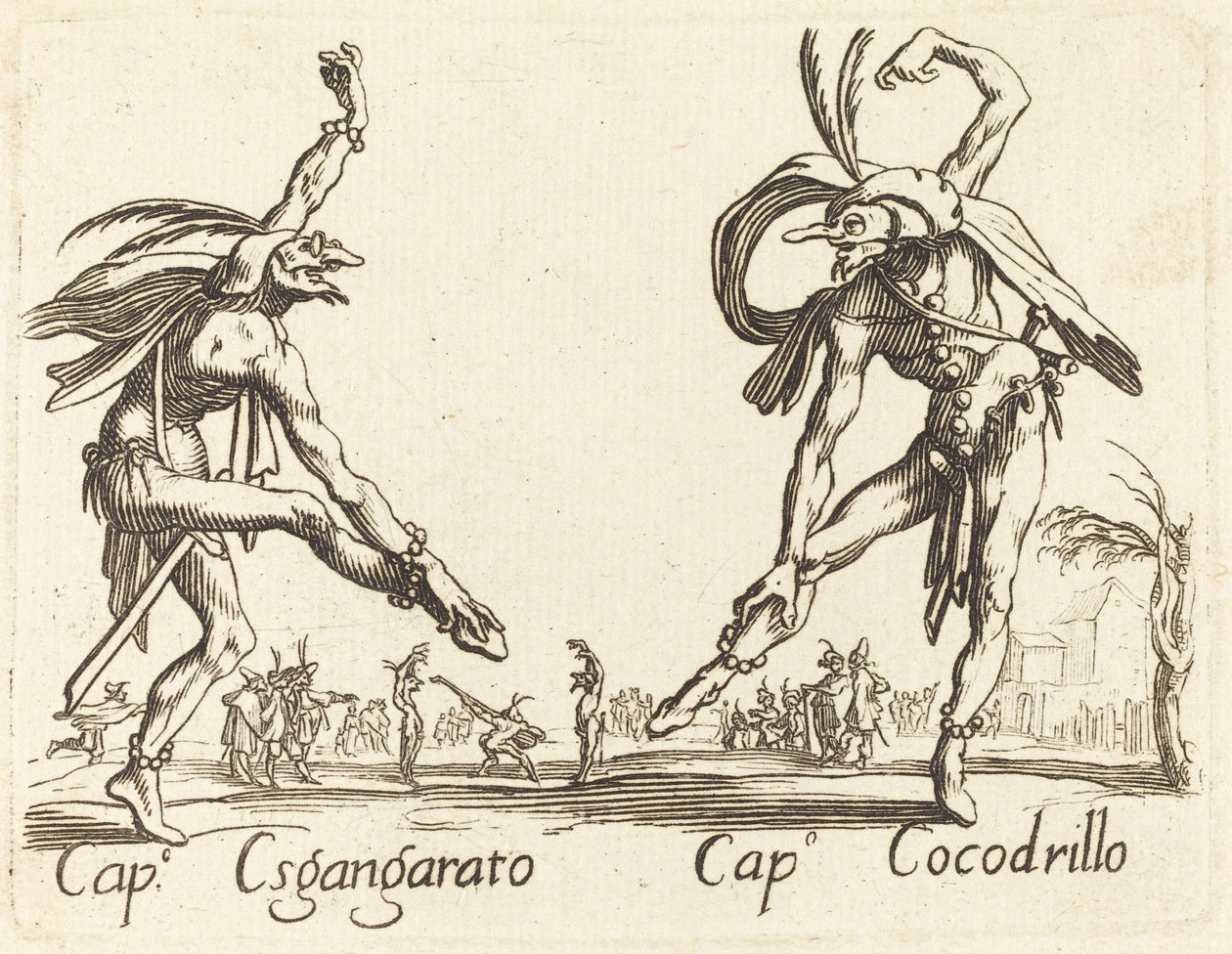 Cap. Esgangarato e Cap. Cocodrillo da After Jacques Callot
