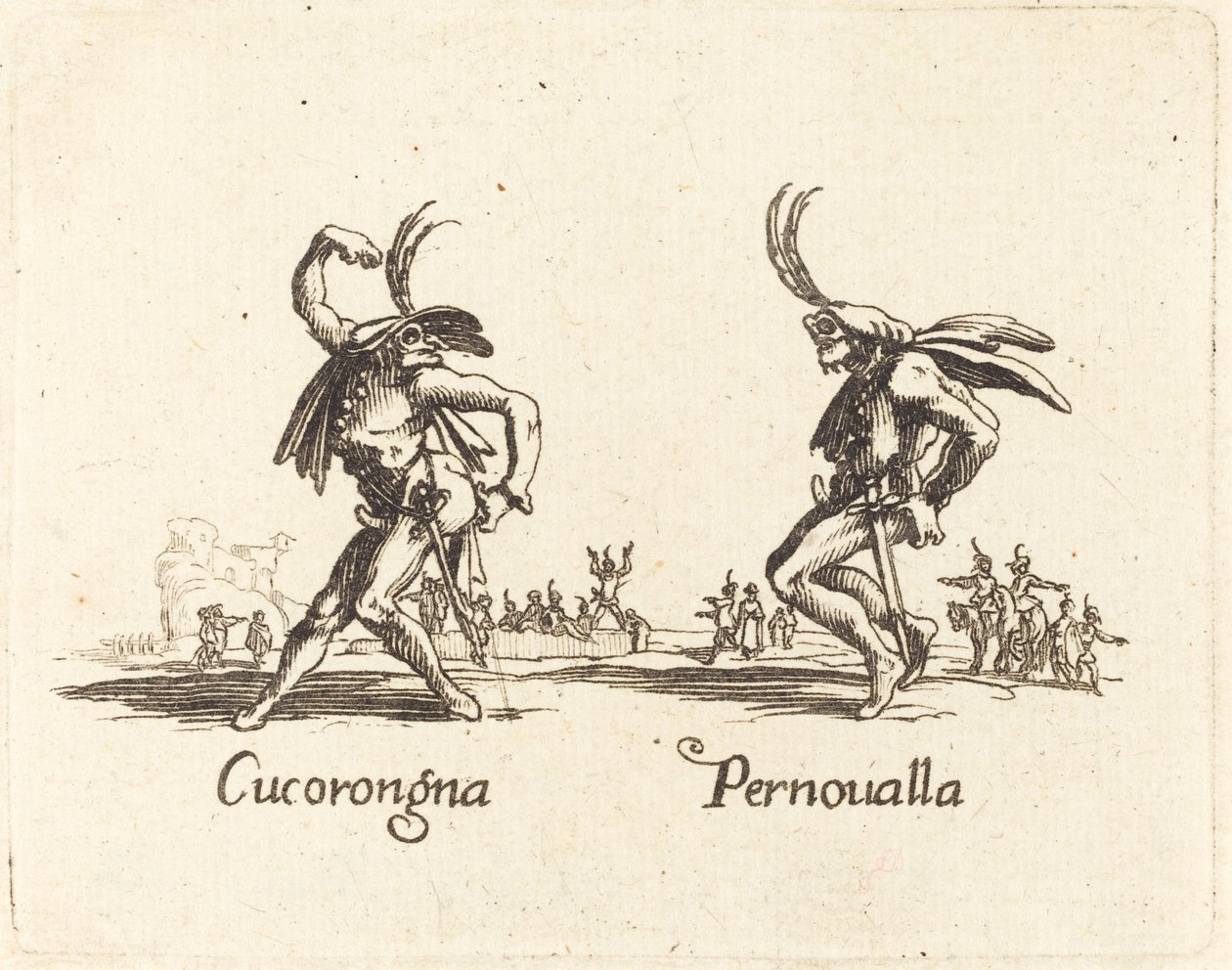 Cucorongna e Pernoualla da After Jacques Callot