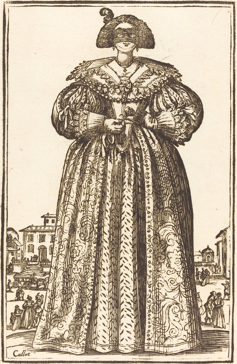 Nobile Donna Mascherata da After Jacques Callot