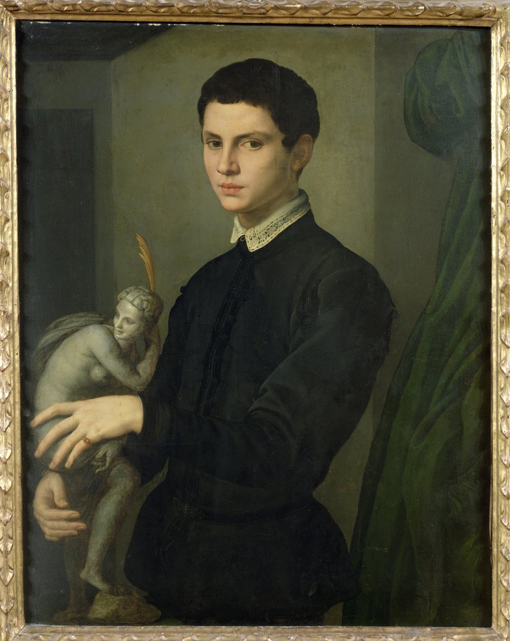 Ritratto di uno scultore, possibilmente Baccio Bandinelli da Agnolo Bronzino