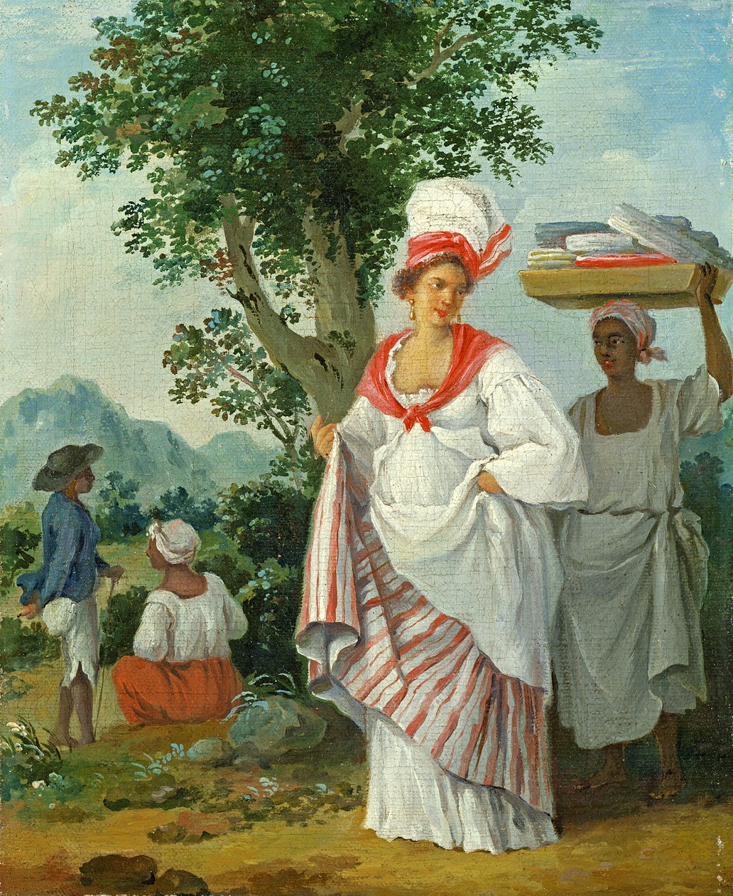 Donna creola delle Indie Occidentali con il suo servo nero, c.1780 da Agostino Brunias
