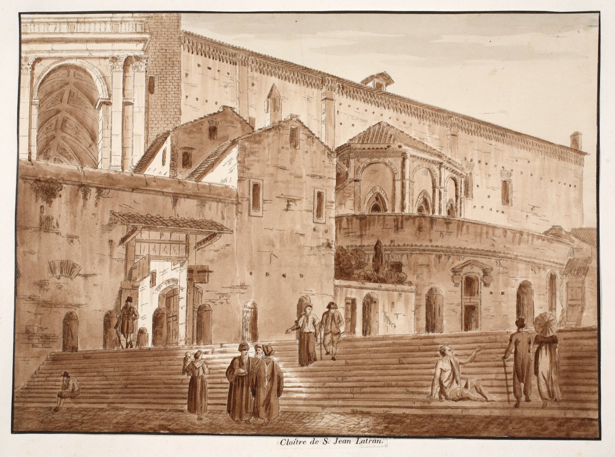 Il chiostro di San Giovanni in Laterano, 1833 da Agostino Tofanelli