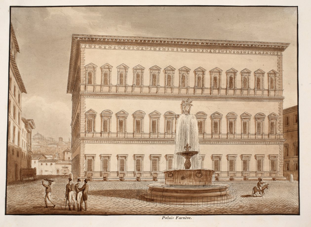 Il Palazzo Farnese, 1833 da Agostino Tofanelli