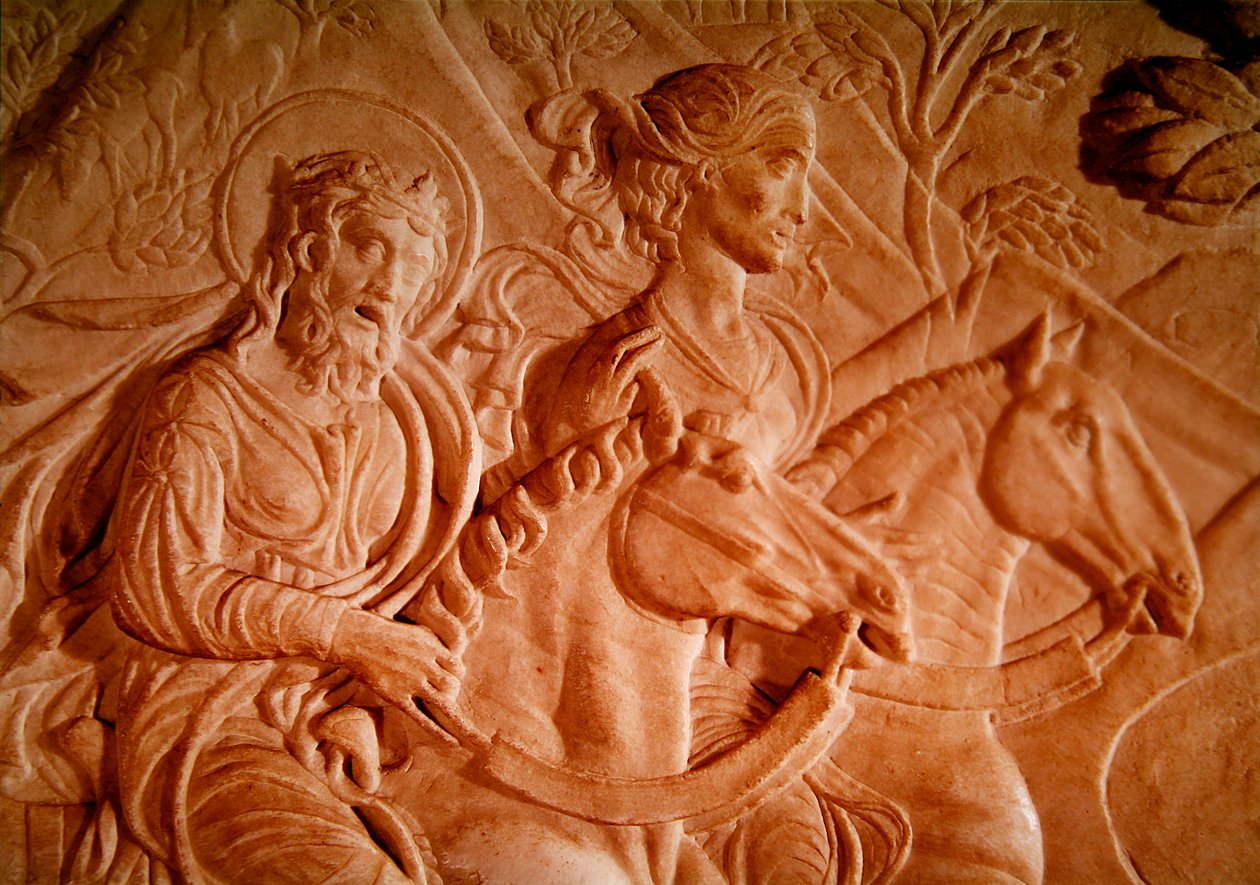 Viaggio di San Sigismondo (dettaglio) da Agostino di Duccio