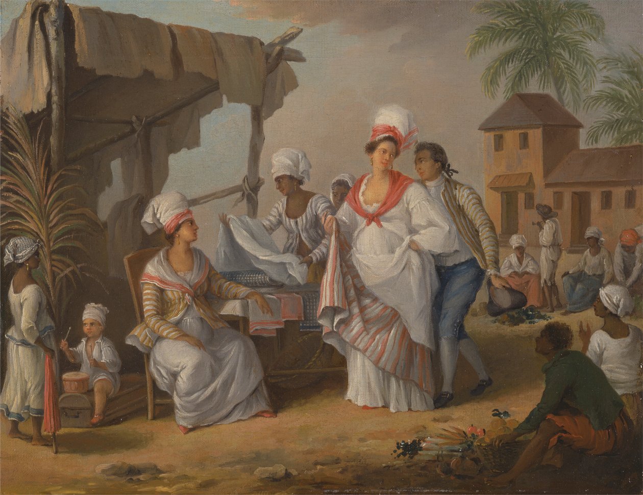 Giorno di mercato, Roseau, Dominica da Agostino Brunias