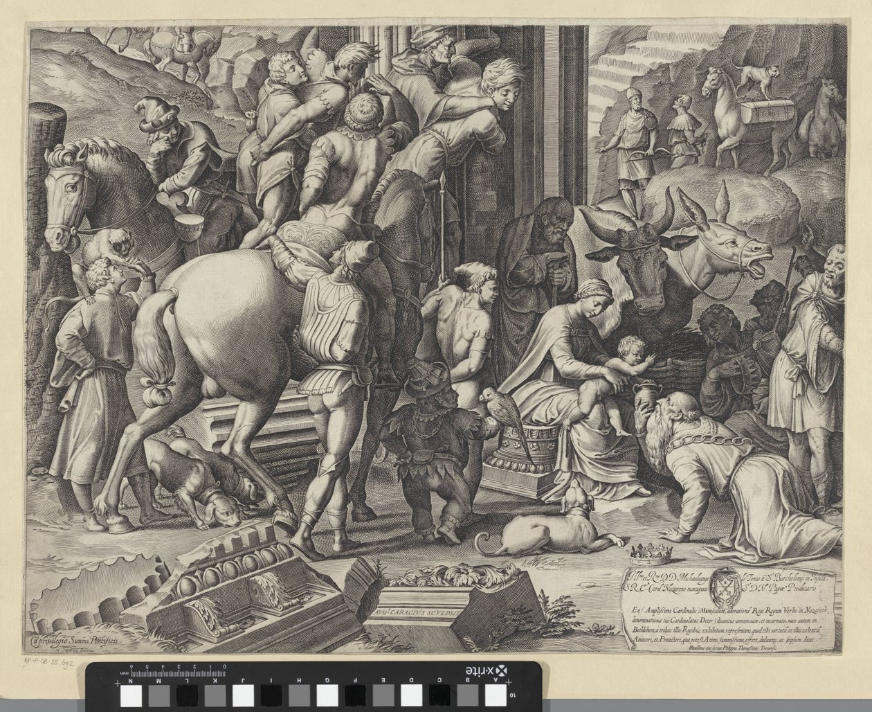 Adorazione dei Magi (parte in basso a sinistra) da Agostino Carracci