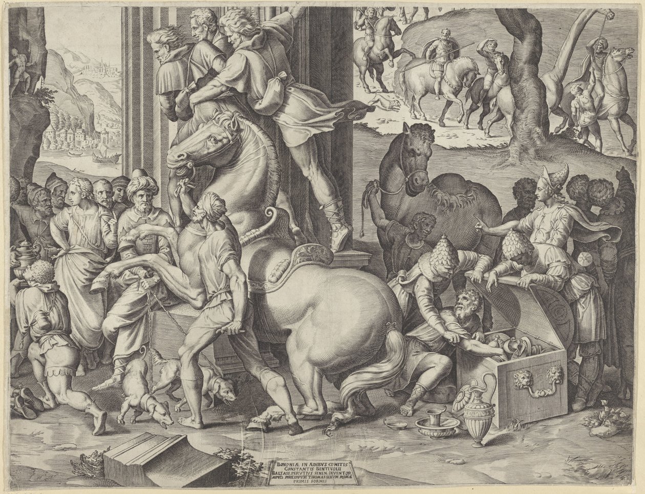 Adorazione dei Magi (parte in basso a destra) da Agostino Carracci