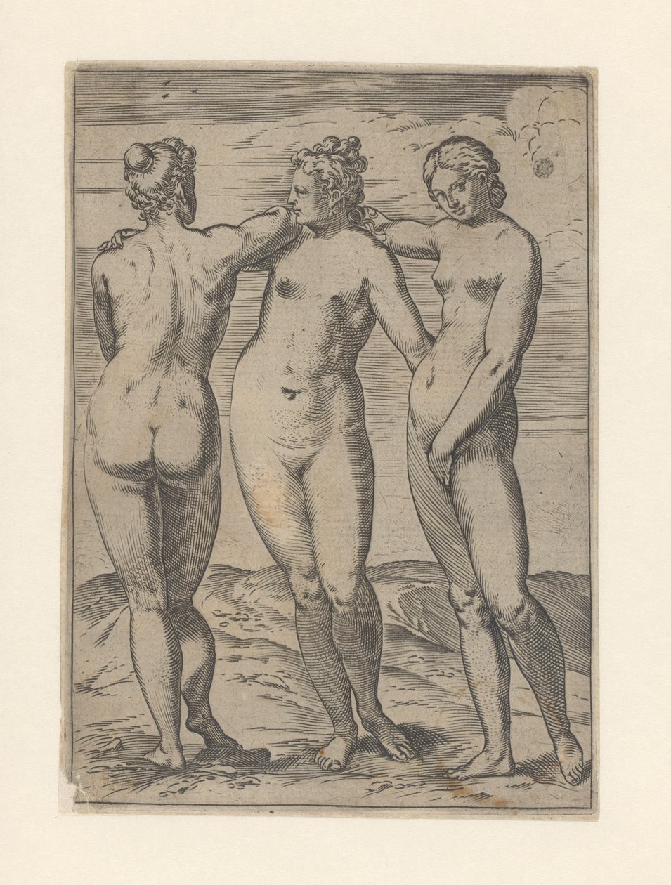 Le tre Grazie (Lascivie) da Agostino Carracci