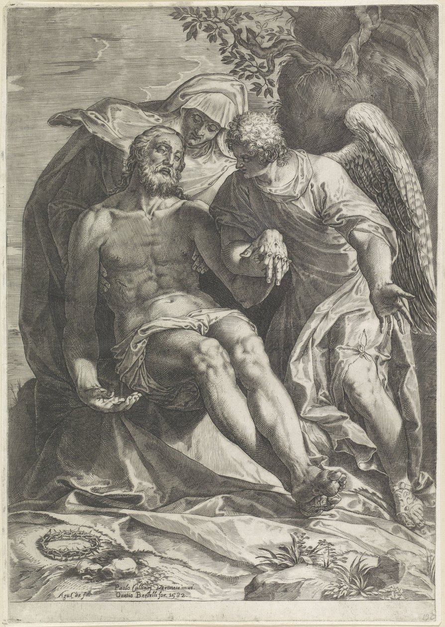 Maria con il corpo di Cristo (Pietà) da Agostino Carracci