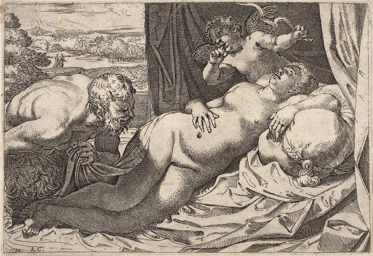 Satiro e Ninfa da Agostino Carracci