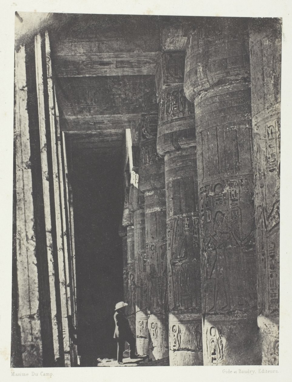 Médinet-Habou, Galleria del Palazzo di Ramsès-Méiamoun; Tebe da Aimé Rochas