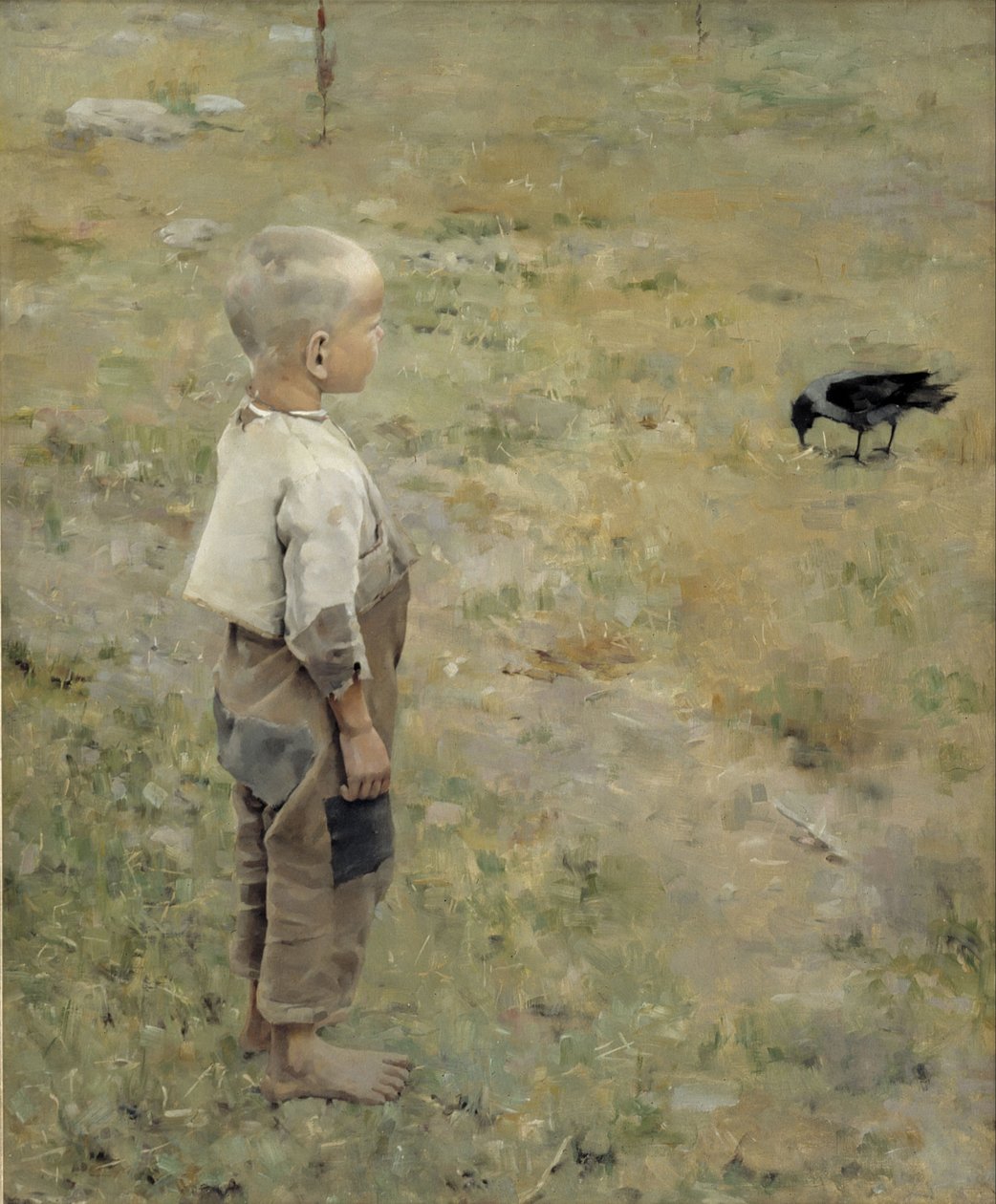 Ragazzo con un corvo da Akseli Gallen Kallela