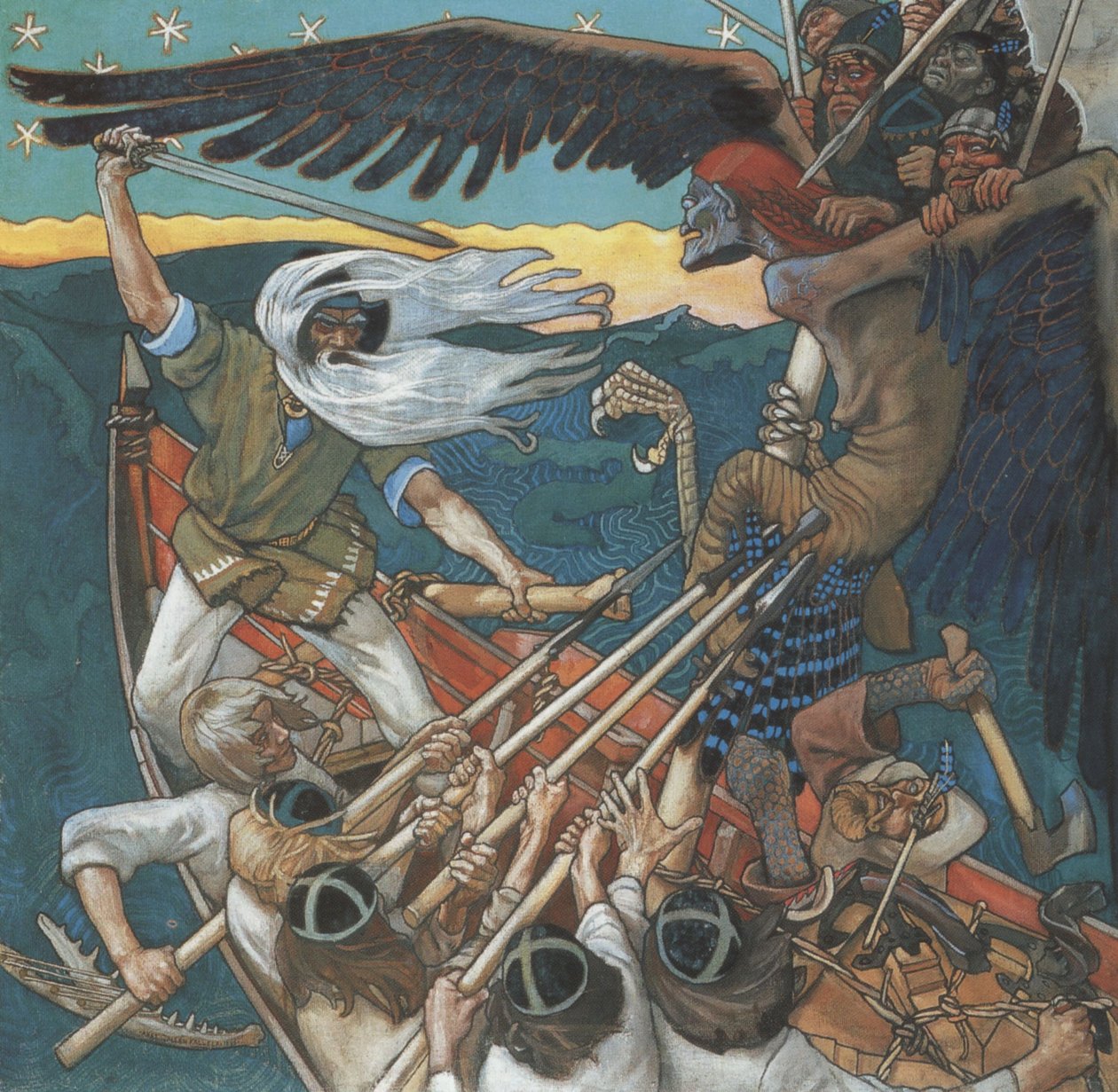La difesa del Sampo, 1896 da Akseli Gallen Kallela