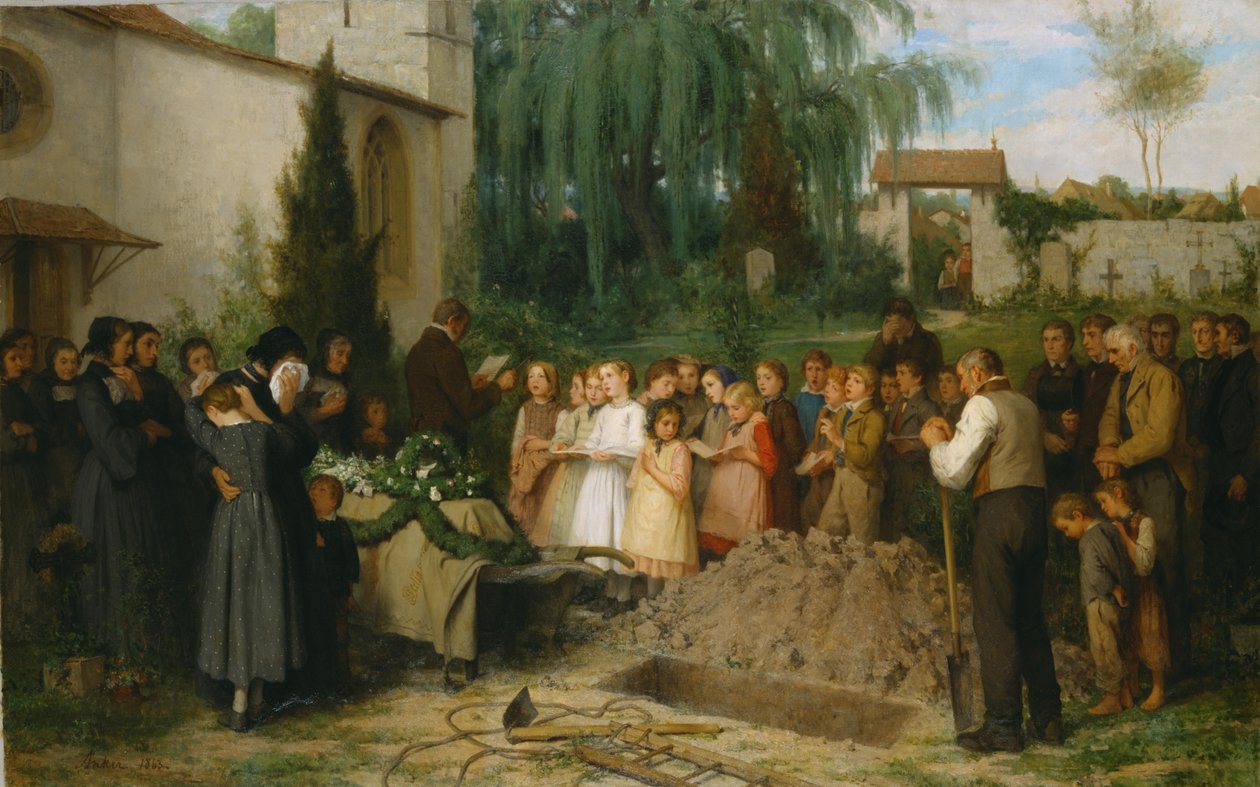 Funerale di un bambino da Albert Anker