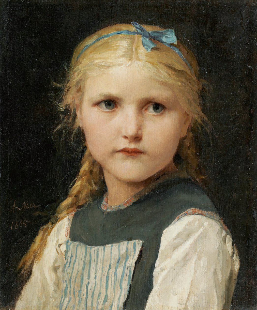 Ritratto di una ragazza da Albert Anker
