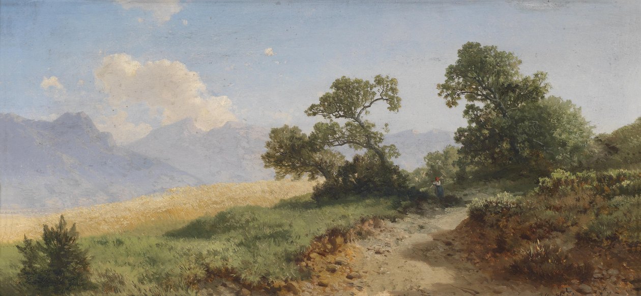 Paesaggio con figure da Albert August Zimmermann