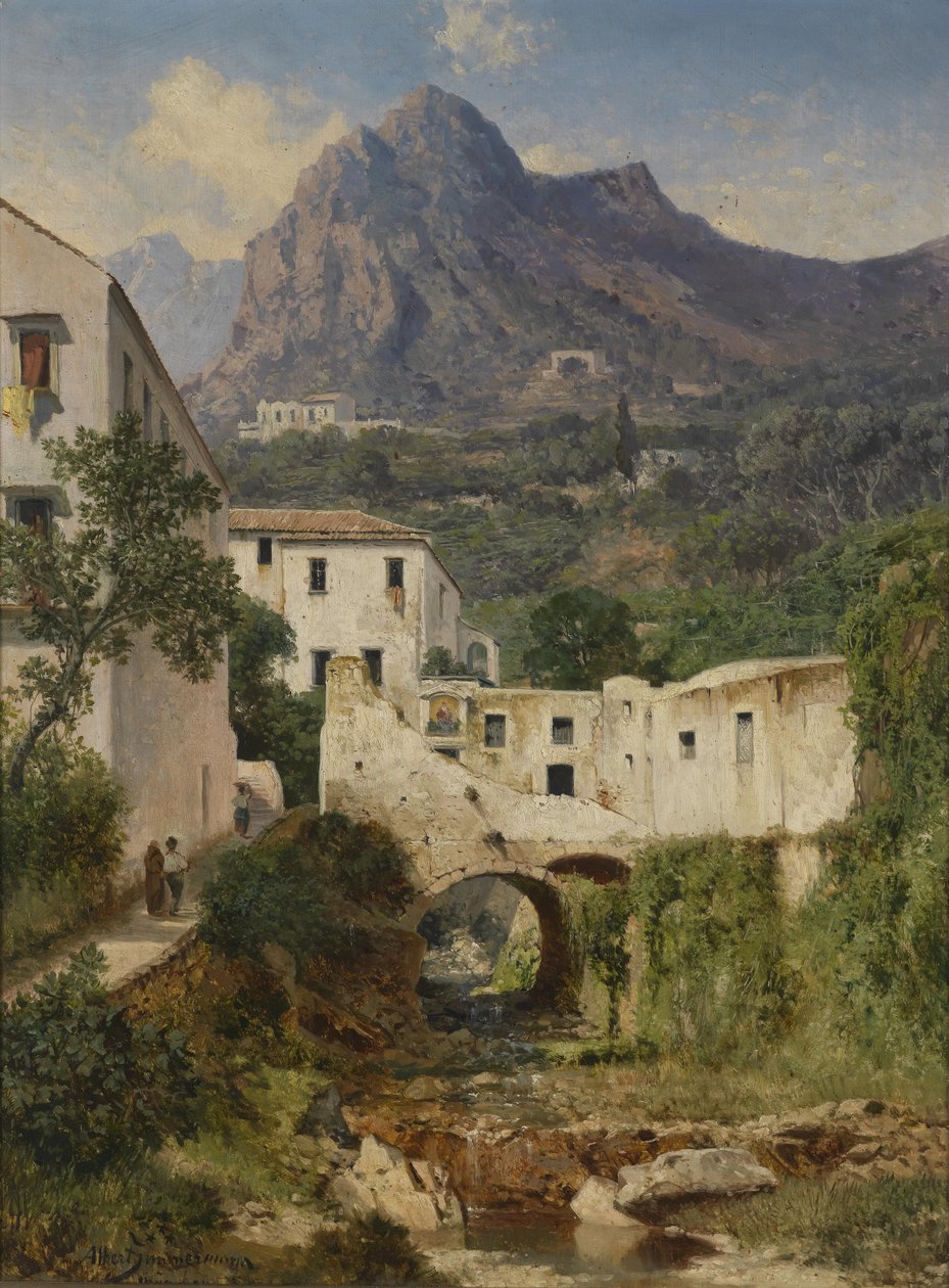 Valle del Mulino vicino ad Amalfi da Albert August Zimmermann