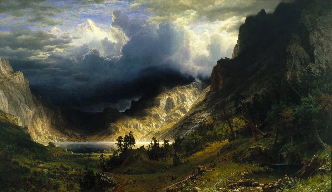 Una tempesta nelle Montagne Rocciose, Monte Rosalie da Albert Bierstadt