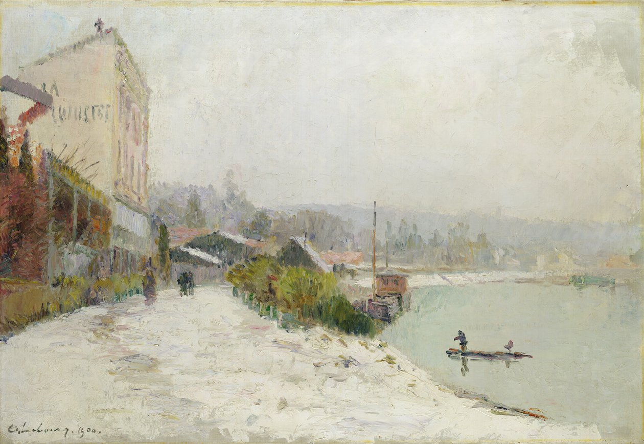 La Senna a Bas-Meudon, Tempo di neve da Albert Charles Lebourg