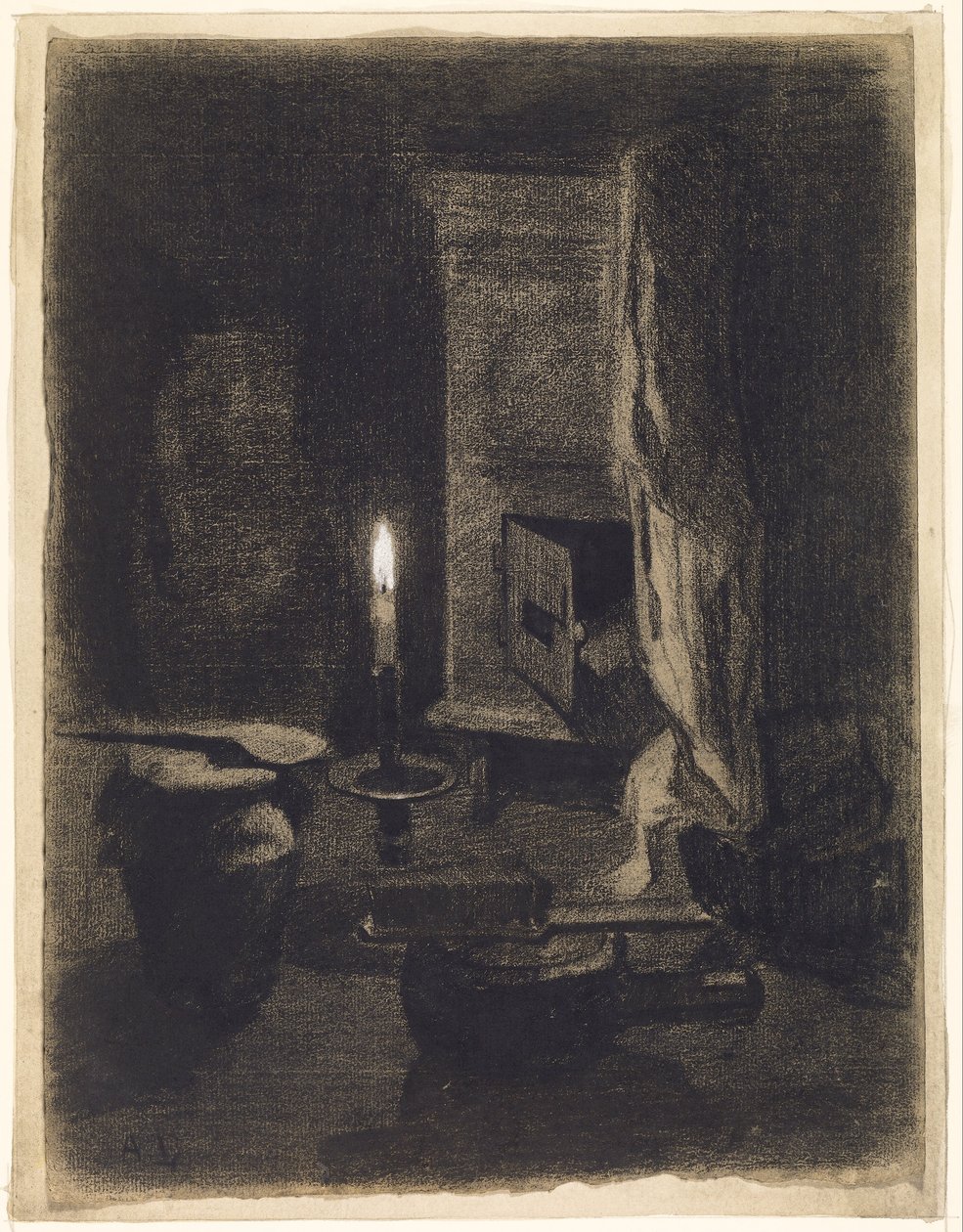 Natura morta con candela da Albert Charles Lebourg