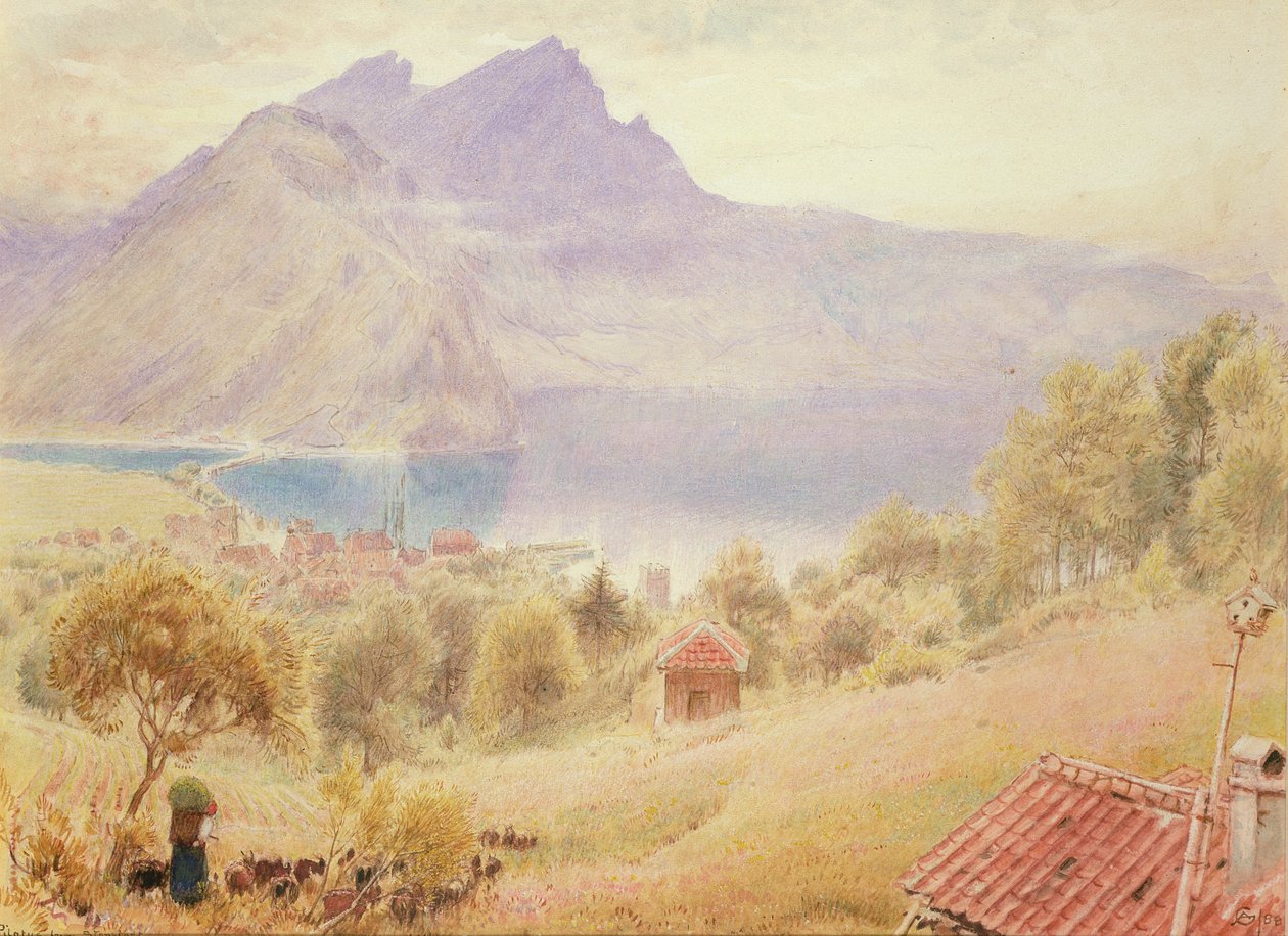 Pilatus da Stanstadt, Svizzera da Albert Goodwin
