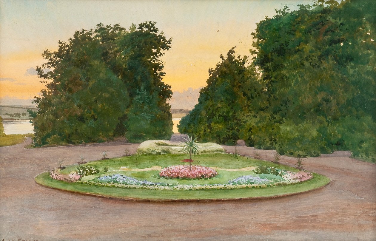 Sera nel parco da Albert Nikolaevich Benois