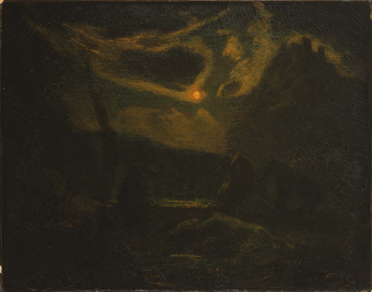 Macbeth e le streghe da Albert Pinkham Ryder