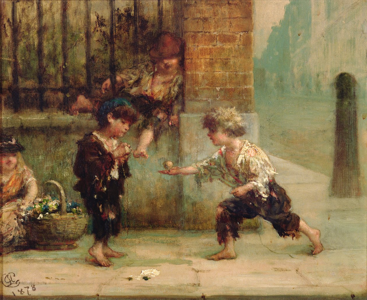 Giocando con una trottola da Albert Snr. Ludovici