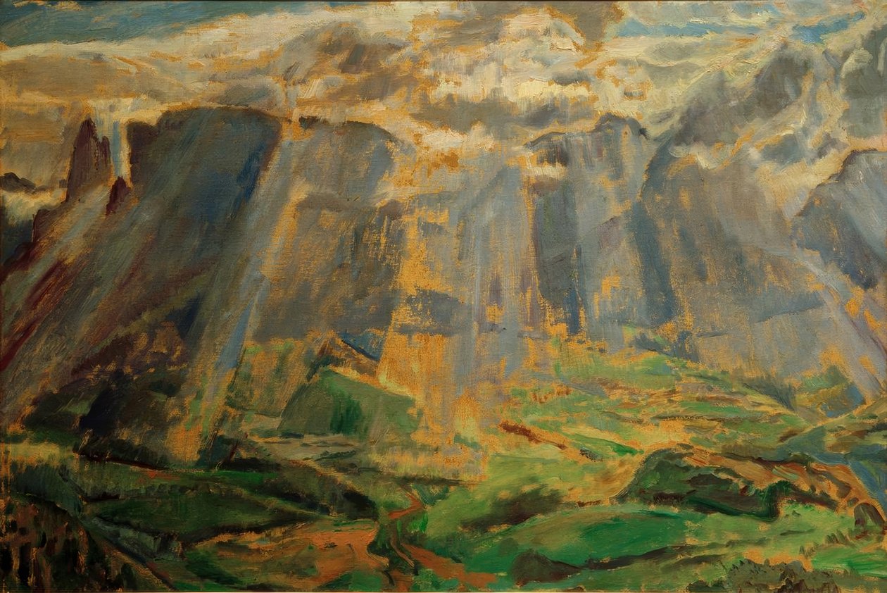 Paesaggio alpino in Alto Adige da Albert Weisgerber
